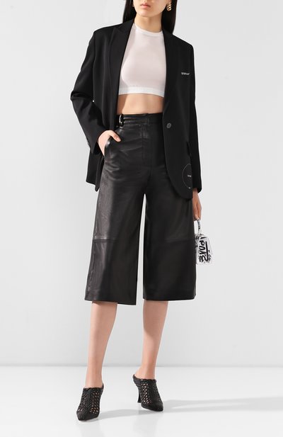 Кожаные кюлоты OFF-WHITE, арт. 0WJB006R20F990681000, фото 2