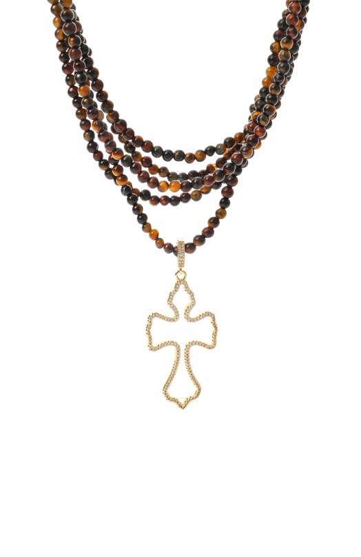 Колье Amber Cross Bluejay BJ-AC-BR Коричневый  BJ-AC-BR Фото 3
