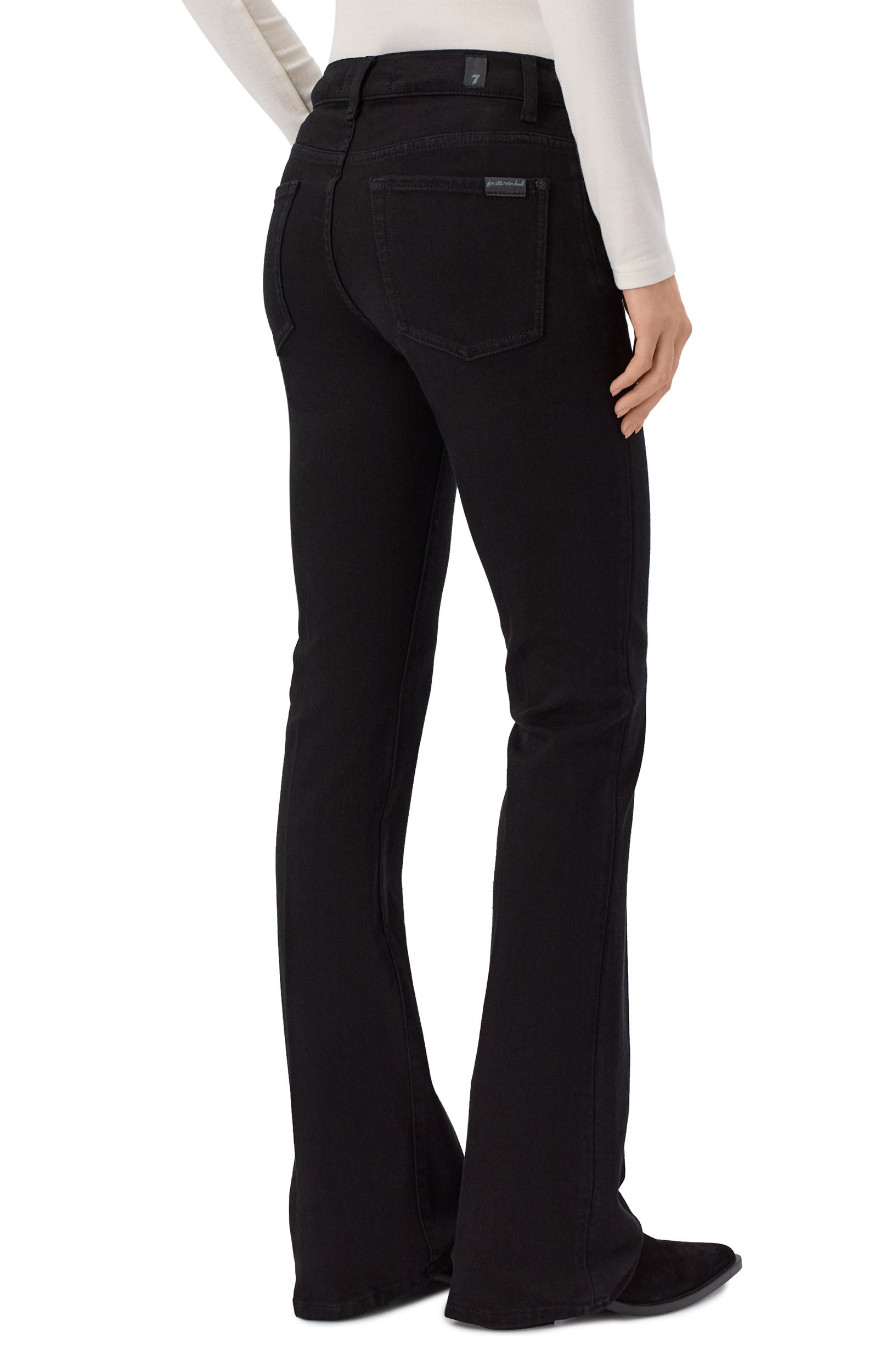 Джинсы bootcut 7 FOR ALL MANKIND черного цвета по цене 31900 руб., арт. 7U030U79-0N0, фото 4 Джинсы bootcut 7 FOR ALL MANKIND, арт. 7U030U79-0N0, фото 4