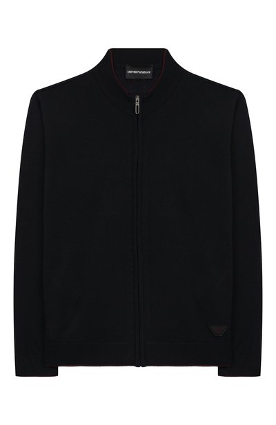 Кардиган на молнии EMPORIO ARMANI синего цвета по цене 18950 руб., арт. 6G4M55/4M0MZ, фото 1 Кардиган на молнии EMPORIO ARMANI, арт. 6G4M55/4M0MZ, фото 1
