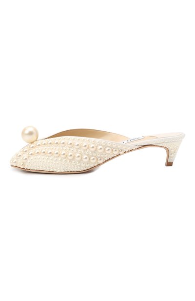 Текстильные мюли samantha 35 JIMMY CHOO молочного цвета по цене 143500 руб., арт. SAMANTHA 35/W0Z, фото 3 Текстильные мюли samantha 35 JIMMY CHOO, арт. SAMANTHA 35/W0Z, фото 3