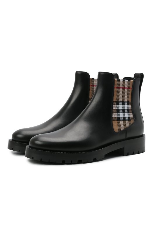 Кожаные ботинки Allostock Chk Burberry 8042363 Чёрный 8042363