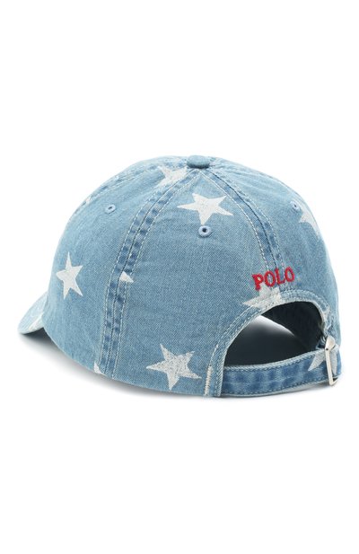 Джинсовая бейсболка POLO RALPH LAUREN голубого цвета по цене 4660 руб., арт. 322793582, фото 2 Джинсовая бейсболка POLO RALPH LAUREN, арт. 322793582, фото 2