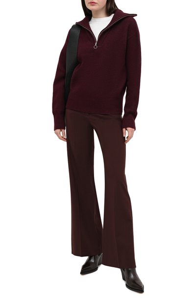 Свитер ISABEL MARANT ETOILE бордового цвета по цене 53950 руб., арт. PU0766-20A081E/FANCY, фото 2 Свитер ISABEL MARANT ETOILE, арт. PU0766-20A081E/FANCY, фото 2