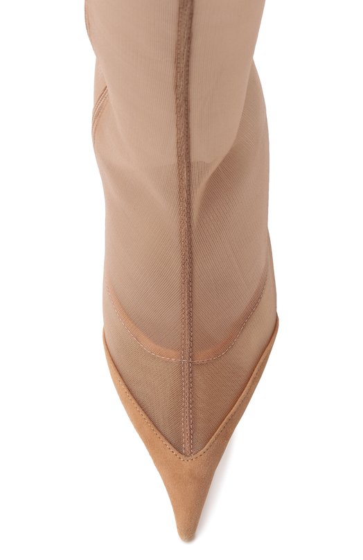 Текстильные ботильоны Fang 95 Mugler MUSS24SC012_CX017 Бежевый  MUSS24SC012_CX017 Фото 6