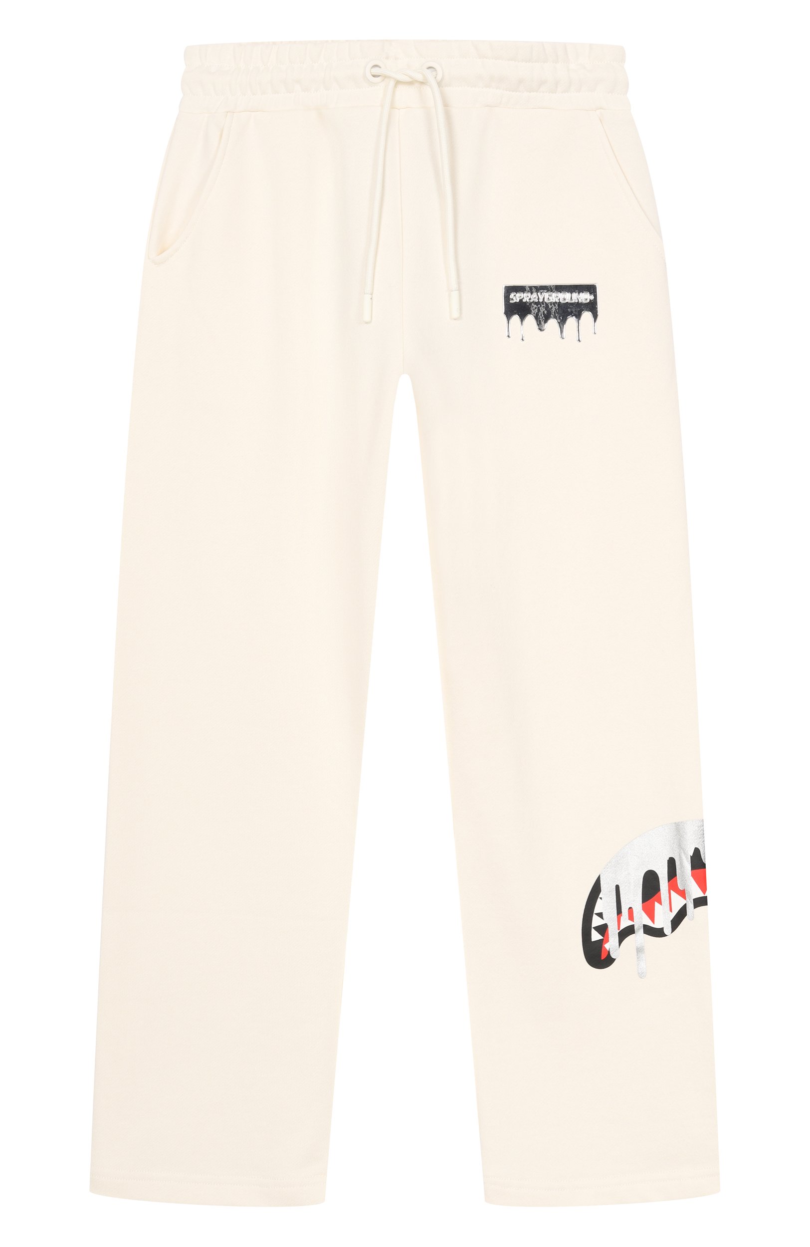 Хлопковые брюки SPRAYGROUND, арт. SPY1574GIV0/SILVER DRIP 0VER PANTS IV0, фото 1