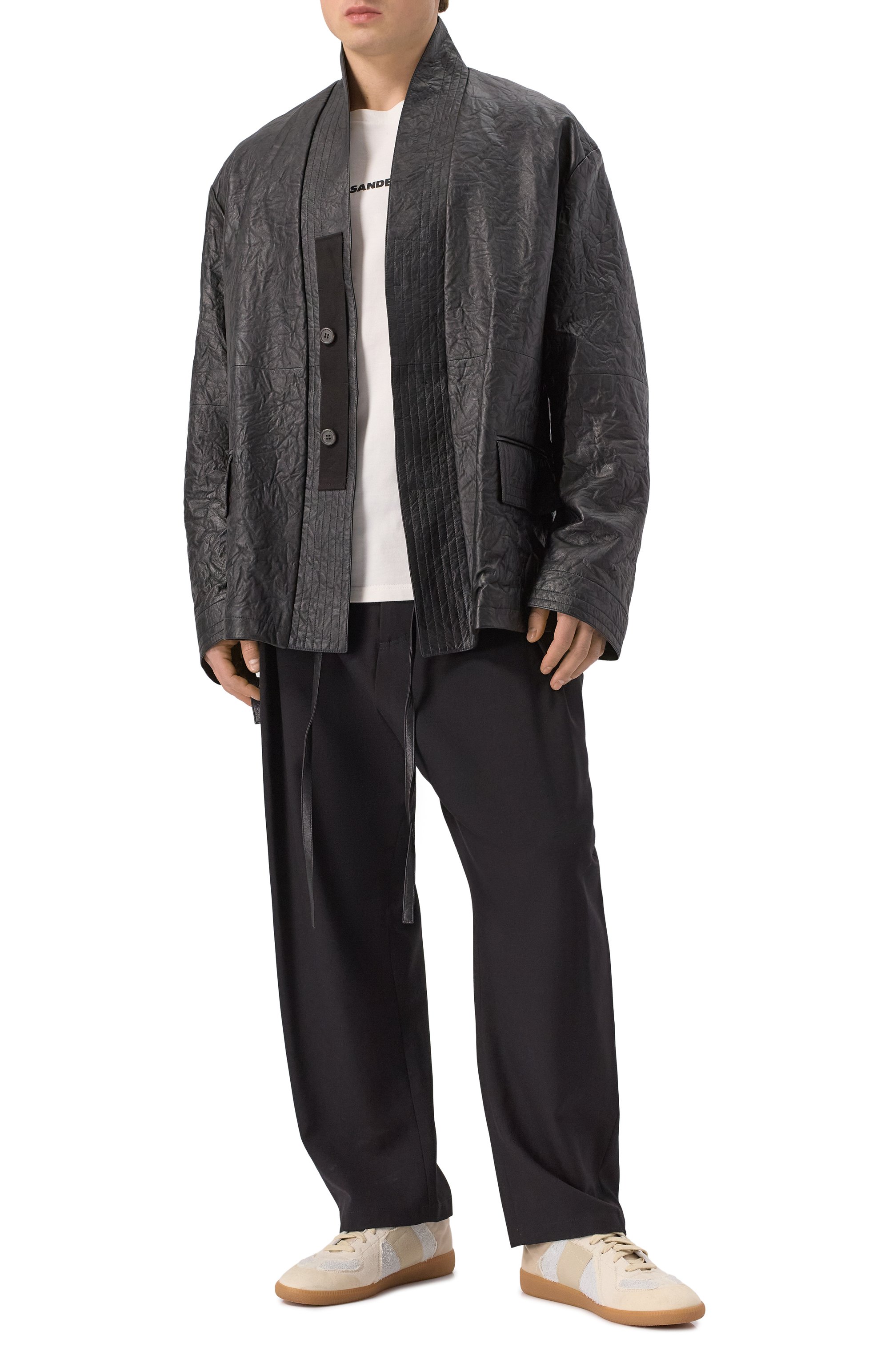 Кожаный пиджак MORDECAI черного цвета по цене 263500 руб., арт. 25E96MXR15T1, фото 2 Кожаный пиджак MORDECAI, арт. 25E96MXR15T1, фото 2