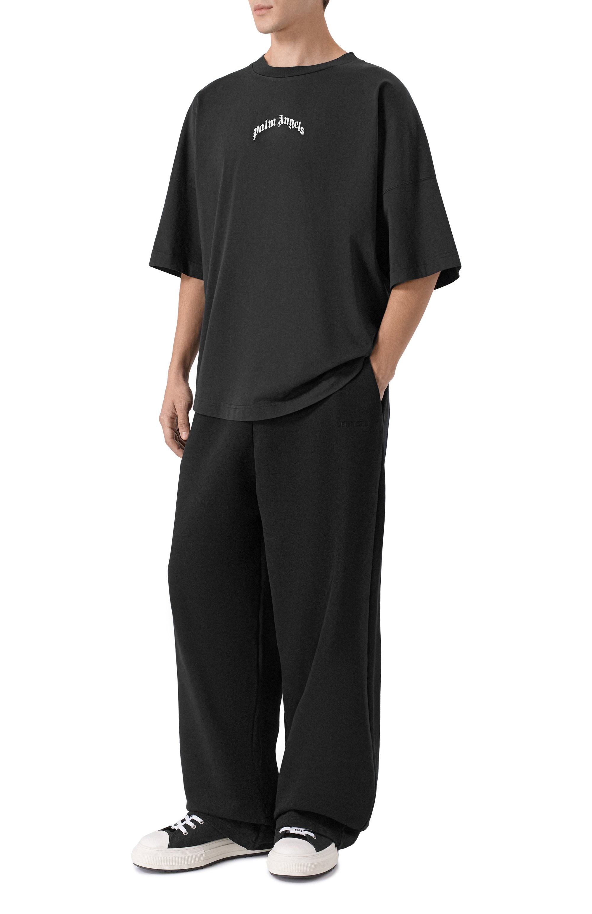 Хлопковая футболка PALM ANGELS, арт. PMAA10BF25JER001, фото 2
