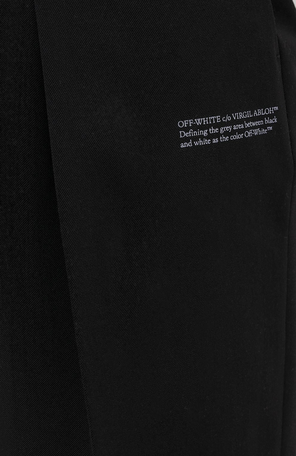 Брюки OFF-WHITE черного цвета по цене 63150 руб., арт. 0WCA129S21FAB001, фото 5 Брюки OFF-WHITE, арт. 0WCA129S21FAB001, фото 5