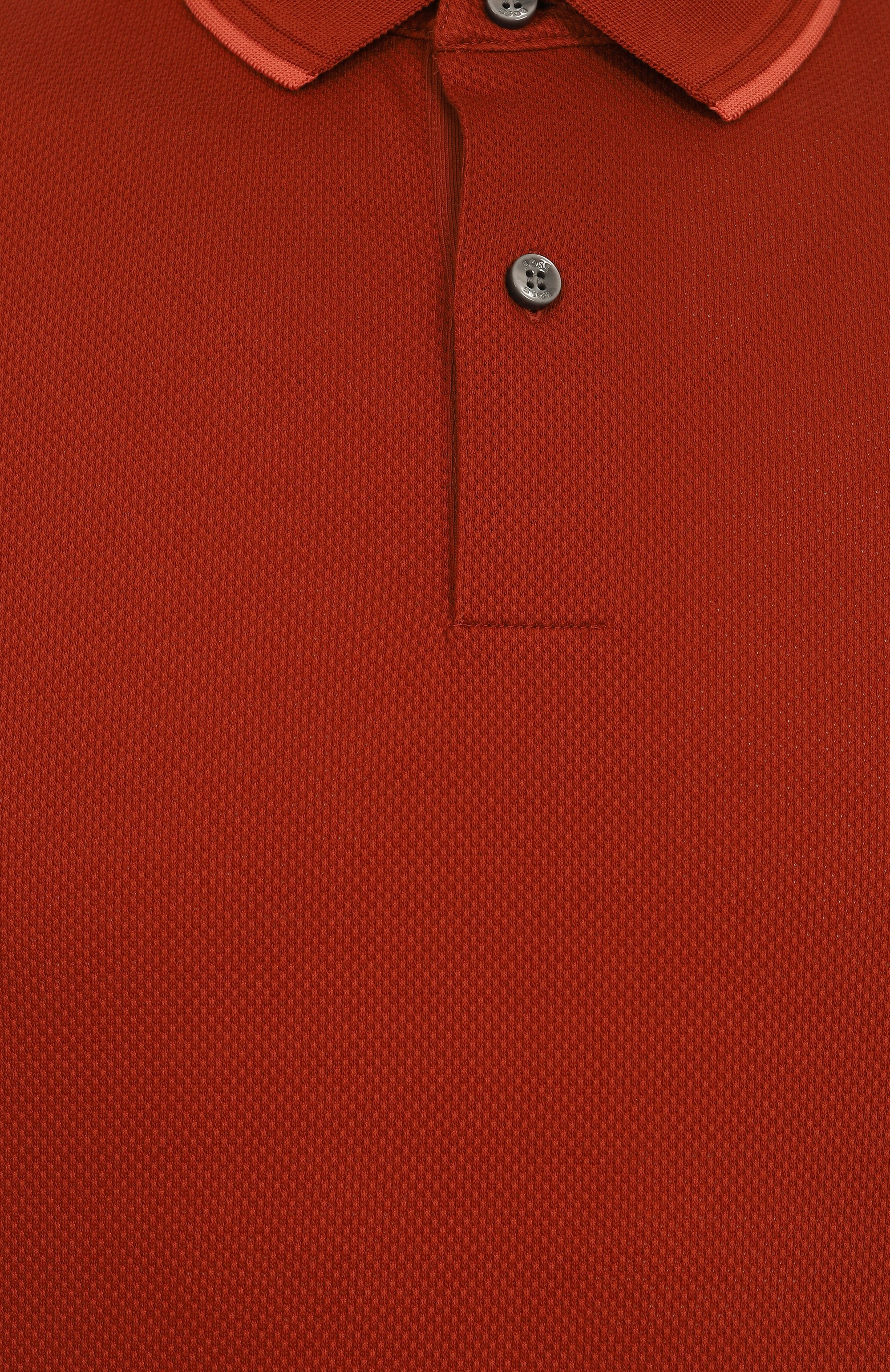 Хлопковое поло BOSS, арт. 50527650, фото 6