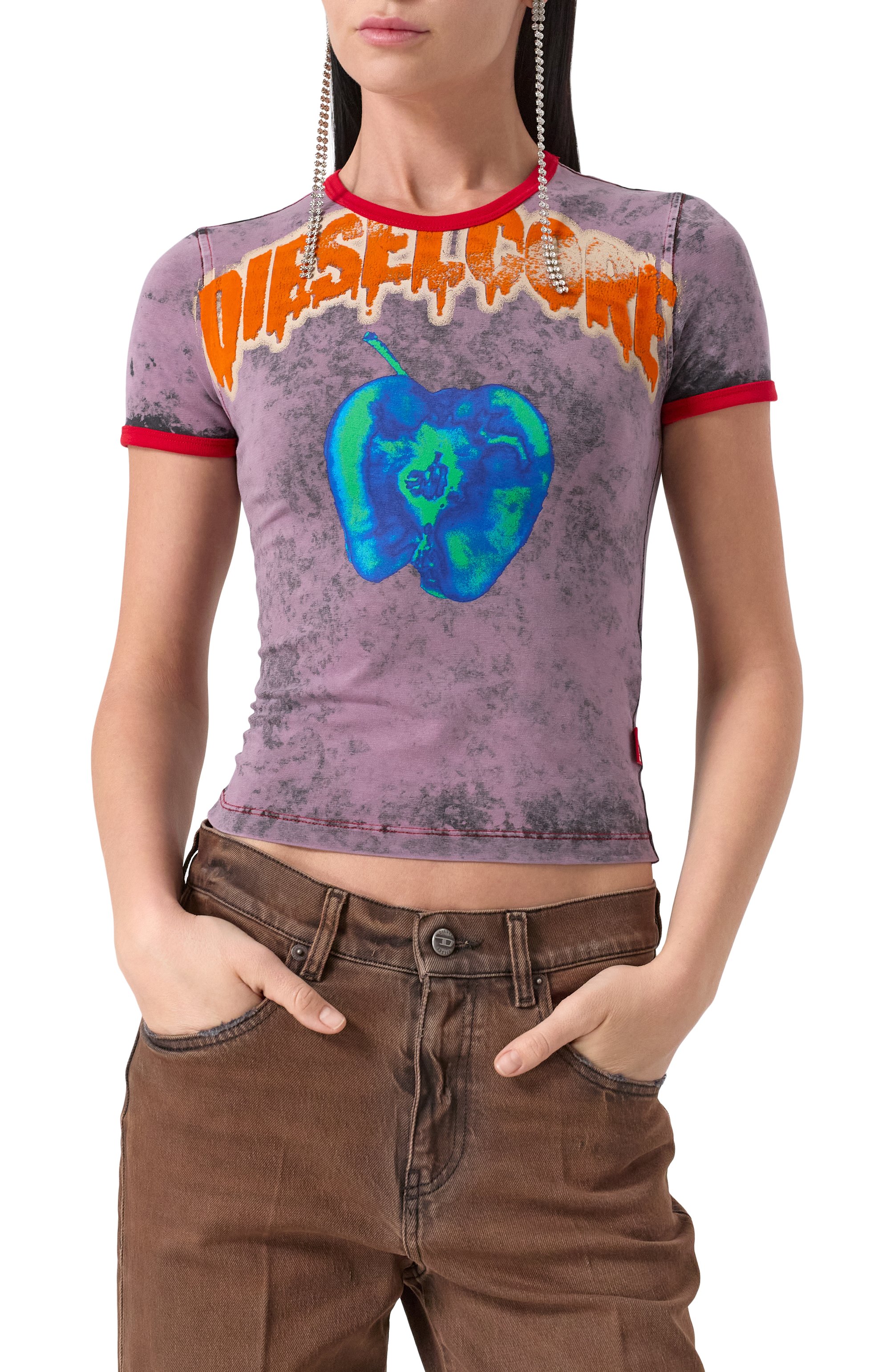 Хлопковый топ DIESEL, арт. A16825/0JQAU, фото 3