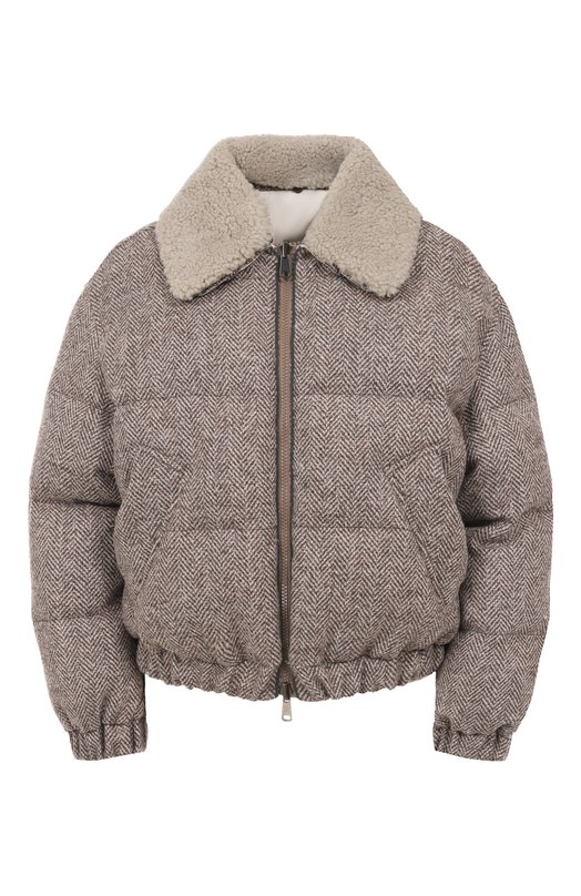 Двусторонний пуховик Brunello Cucinelli MG5297744 Коричневый MG5297744