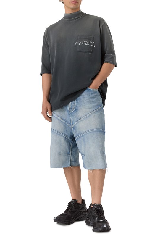Джинсовые шорты Balenciaga 831600/TSW69 Голубой  831600/TSW69 Фото 2