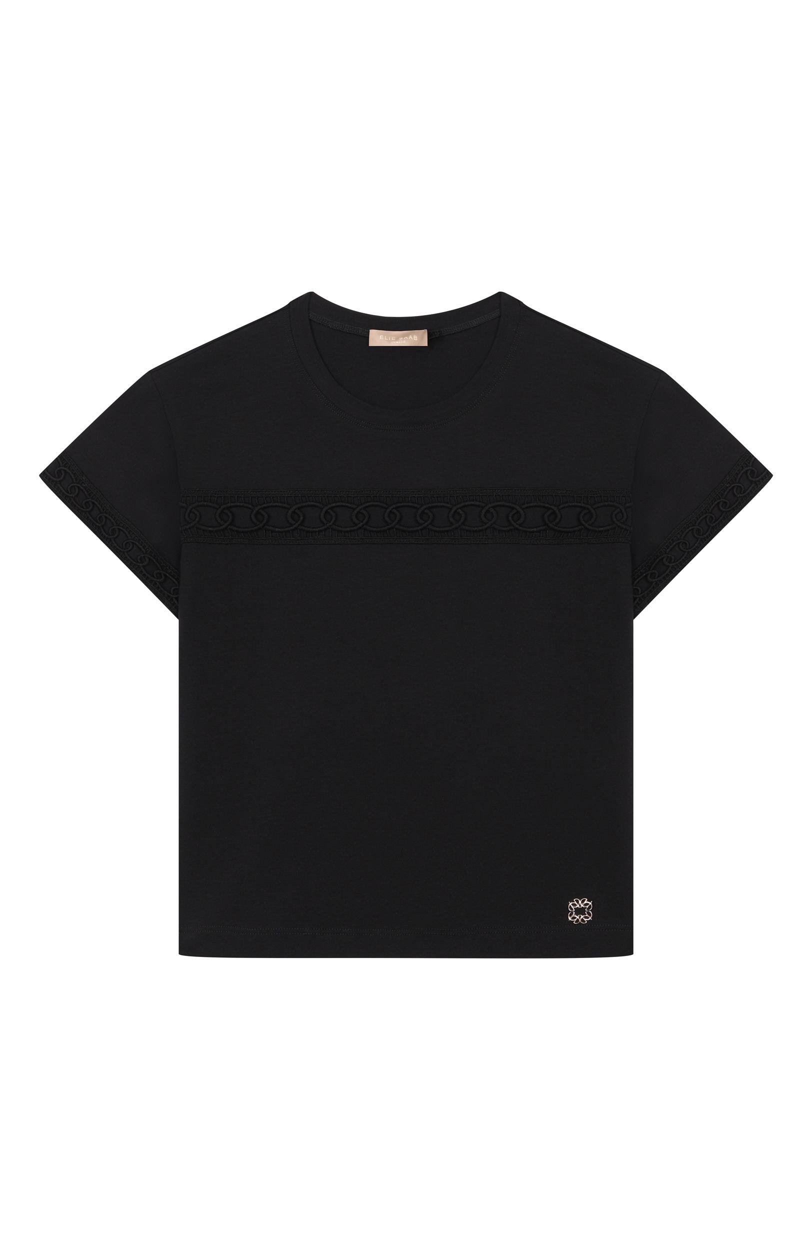 Хлопковая футболка ELIE SAAB JUNIOR, арт. EFTS027/TS0059, фото 1