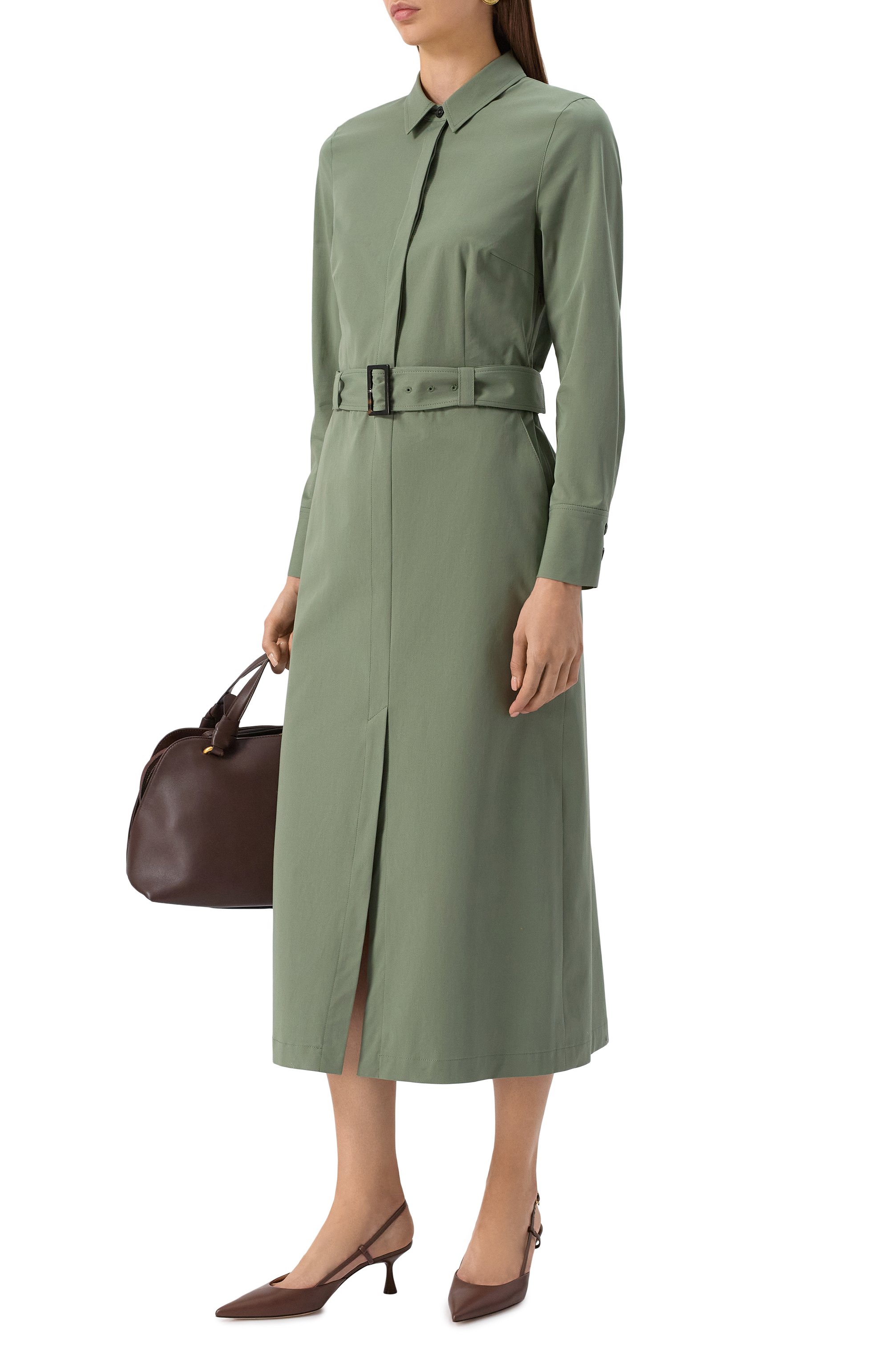 Хлопковое платье WINDSOR зеленого цвета по цене 75950 руб., арт. 52 DE504 10019005/30045285, фото 2 Хлопковое платье WINDSOR, арт. 52 DE504 10019005/30045285, фото 2