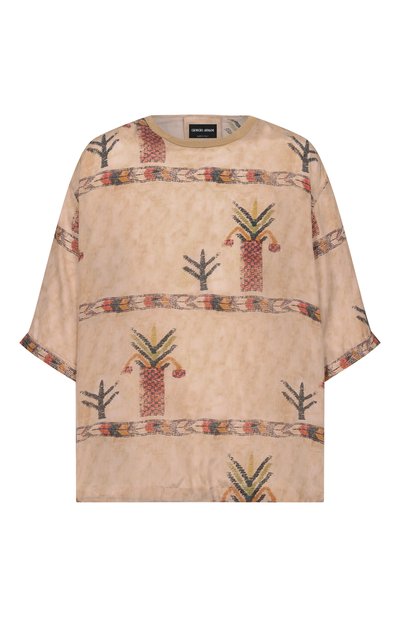 Мужская шелковая рубашка GIORGIO ARMANI, арт. GM003573/TE20890