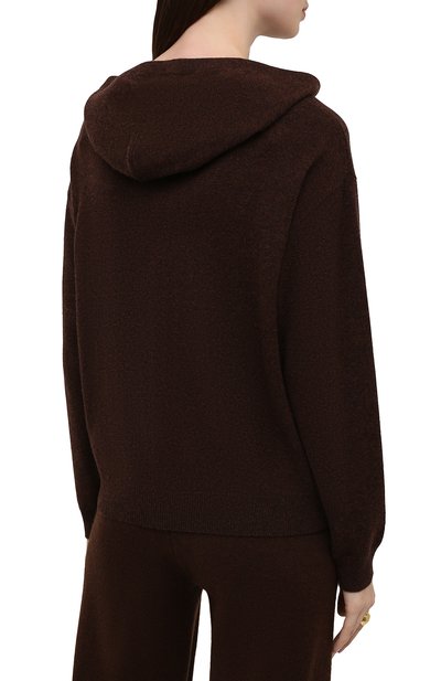 Кашемировый кардиган NOT SHY коричневого цвета по цене 27550 руб., арт. 3901010C, фото 4 Кашемировый кардиган NOT SHY, арт. 3901010C, фото 4