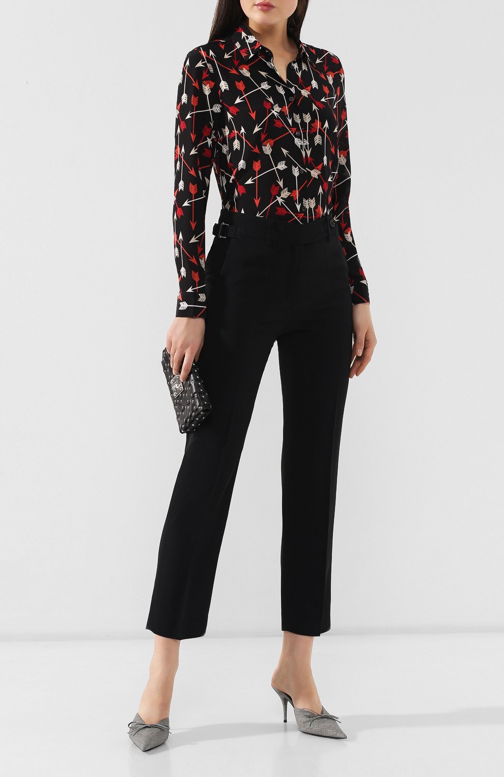 Шелковая рубашка REDVALENTINO разноцветного цвета по цене 39300 руб., арт. SR3ABA97/49S, фото 2 Шелковая рубашка REDVALENTINO, арт. SR3ABA97/49S, фото 2