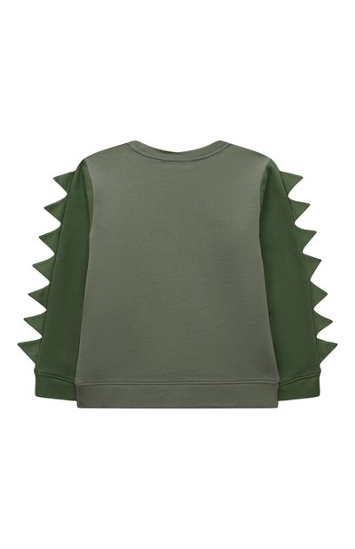 Хлопковый свитшот STELLA MCCARTNEY хаки цвета по цене 11600 руб., арт. TS4P60, фото 2 Хлопковый свитшот STELLA MCCARTNEY, арт. TS4P60, фото 2