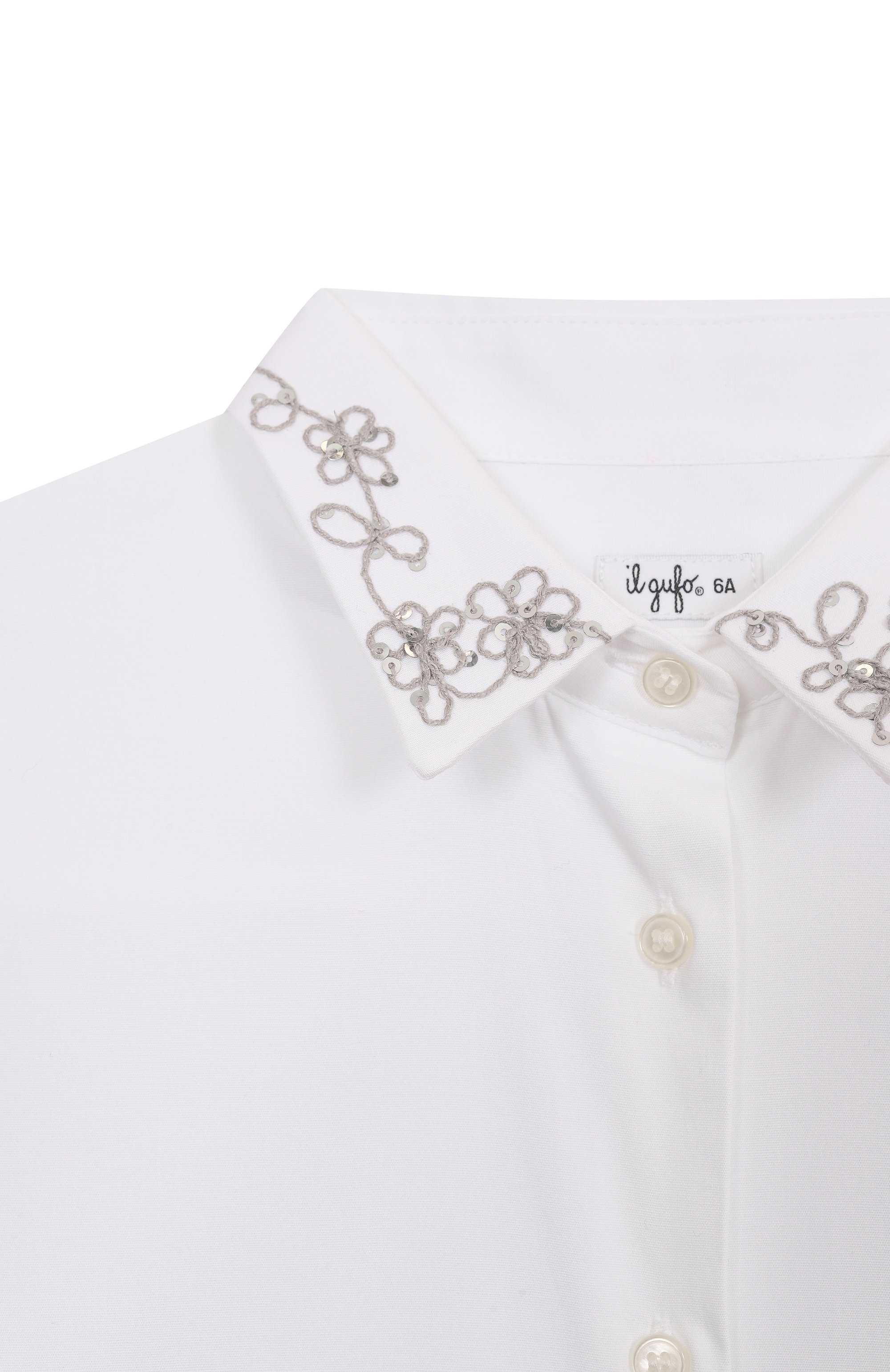 Хлопковая рубашка IL GUFO, арт. A25GCL0016C0066/5-8, фото 3