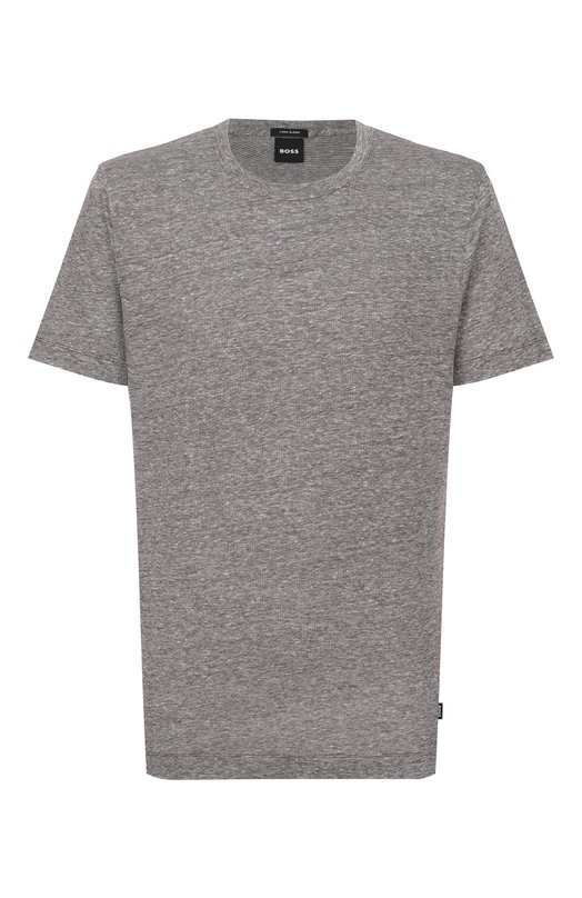 Футболка изо льна и хлопка BOSS 50559163 Коричневый 50559163