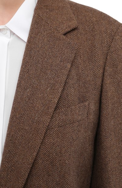 Шерстяной жакет DRIES VAN NOTEN коричневого цвета по цене 105500 руб., арт. 202-10430-1041, фото 5 Шерстяной жакет DRIES VAN NOTEN, арт. 202-10430-1041, фото 5
