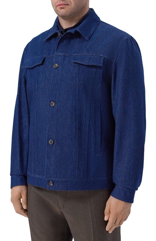 Джинсовая куртка Kiton UW2334V0832H_001 Синий  UW2334V0832H_001 Фото 3