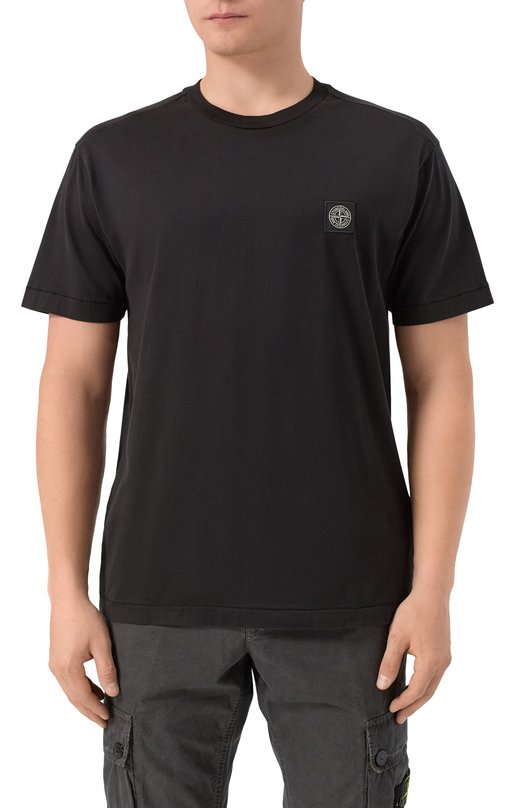 Хлопковая футболка Stone Island K1S152100039/S0013 Чёрный  K1S152100039/S0013 Фото 3
