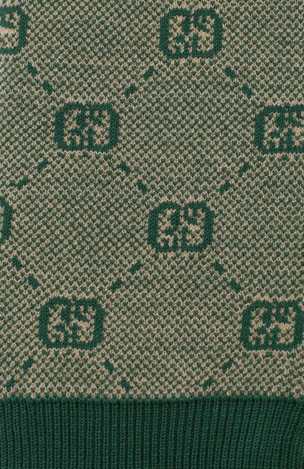 Брюки из шерсти и хлопка GUCCI зеленого цвета по цене 27100 руб., арт. 574620/XKAS0, фото 3 Брюки из шерсти и хлопка GUCCI, арт. 574620/XKAS0, фото 3