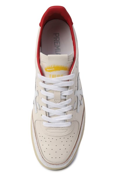 Кожаные кеды bskt clay PREMIATA кремового цвета по цене 29950 руб., арт. BSKTCLAY/VAR 8162, фото 5 Кожаные кеды bskt clay PREMIATA, арт. BSKTCLAY/VAR 8162, фото 5