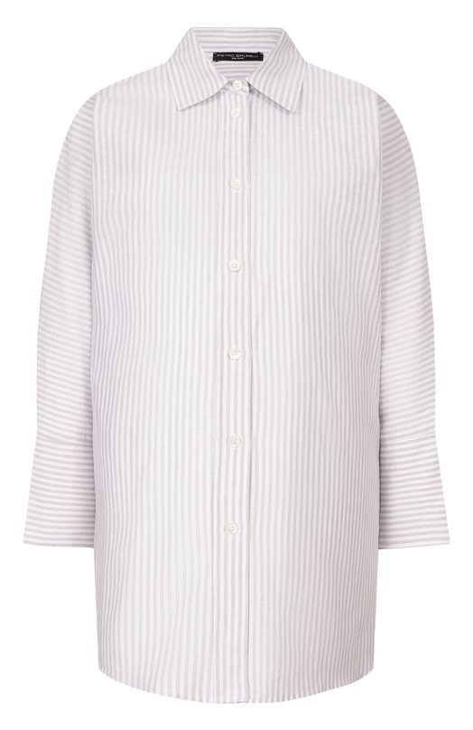 Рубашка изо льна и хлопка Pietro Brunelli CA2514/LI0028 Серый CA2514/LI0028