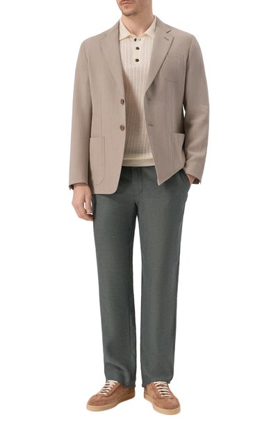 Льняной пиджак GIORGIO ARMANI бежевого цвета по цене 269500 руб., арт. GM000140/TE10954, фото 2 Льняной пиджак GIORGIO ARMANI, арт. GM000140/TE10954, фото 2