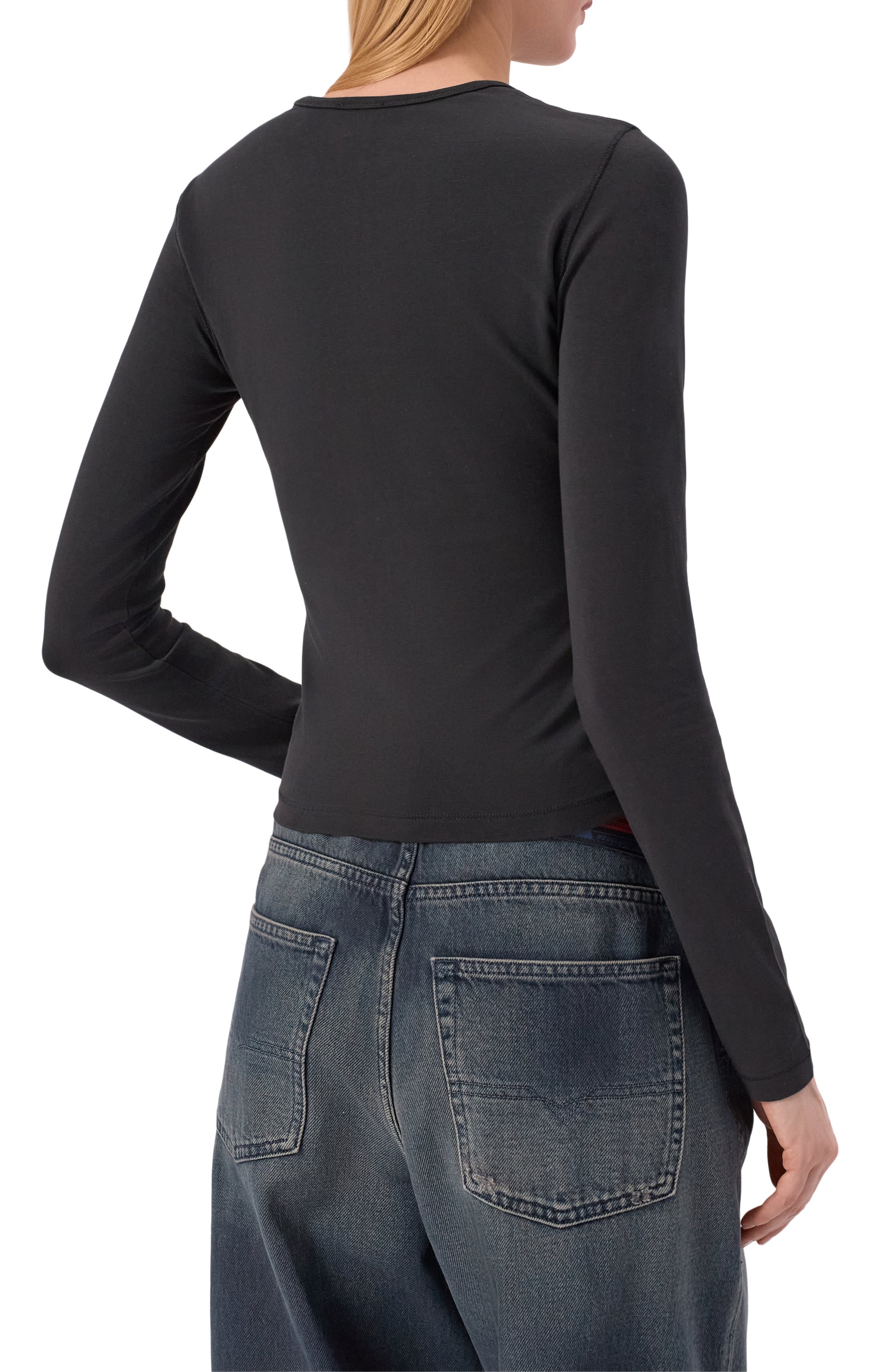 Хлопковый лонгслив DIESEL, арт. A19916/0AHQH, фото 4