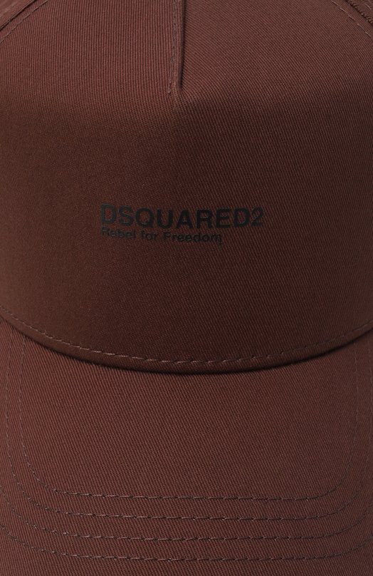 Хлопковая бейсболка Dsquared2 BCM0962/05C00001 Коричневый  BCM0962/05C00001 Фото 3