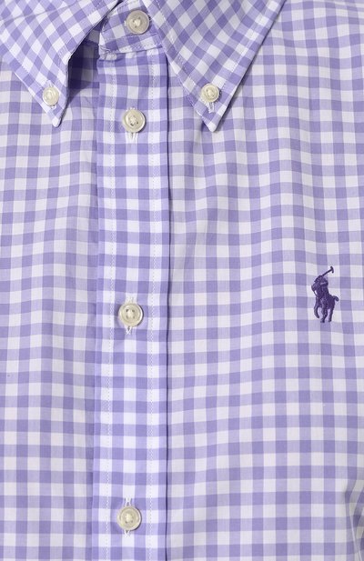 Приталенная хлопковая блуза в клетку POLO RALPH LAUREN, арт. 211684075, фото 5