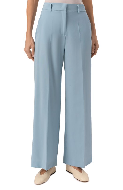 Шерстяные брюки Weekend Max Mara VISIV0 Голубой  VISIV0 Фото 3