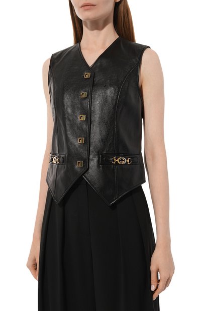 Кожаный жилет GUCCI, арт. 609817 XNAIX, фото 3