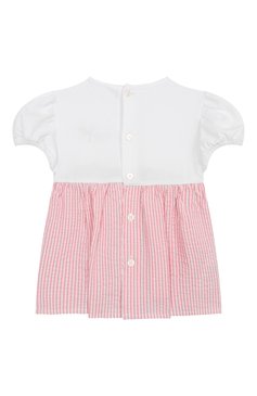 Детский комплект из футболки и шорт IL GUFO розового цвета, арт. P25DP533C1080/12M-18M | Фото 3 (Нос: Не проставлено; Материал внешний: Хлопок; Кросс-КТ НВ: Костюм; Ростовка одежда: 6 мес | 68 см, 12 мес | 80 см)