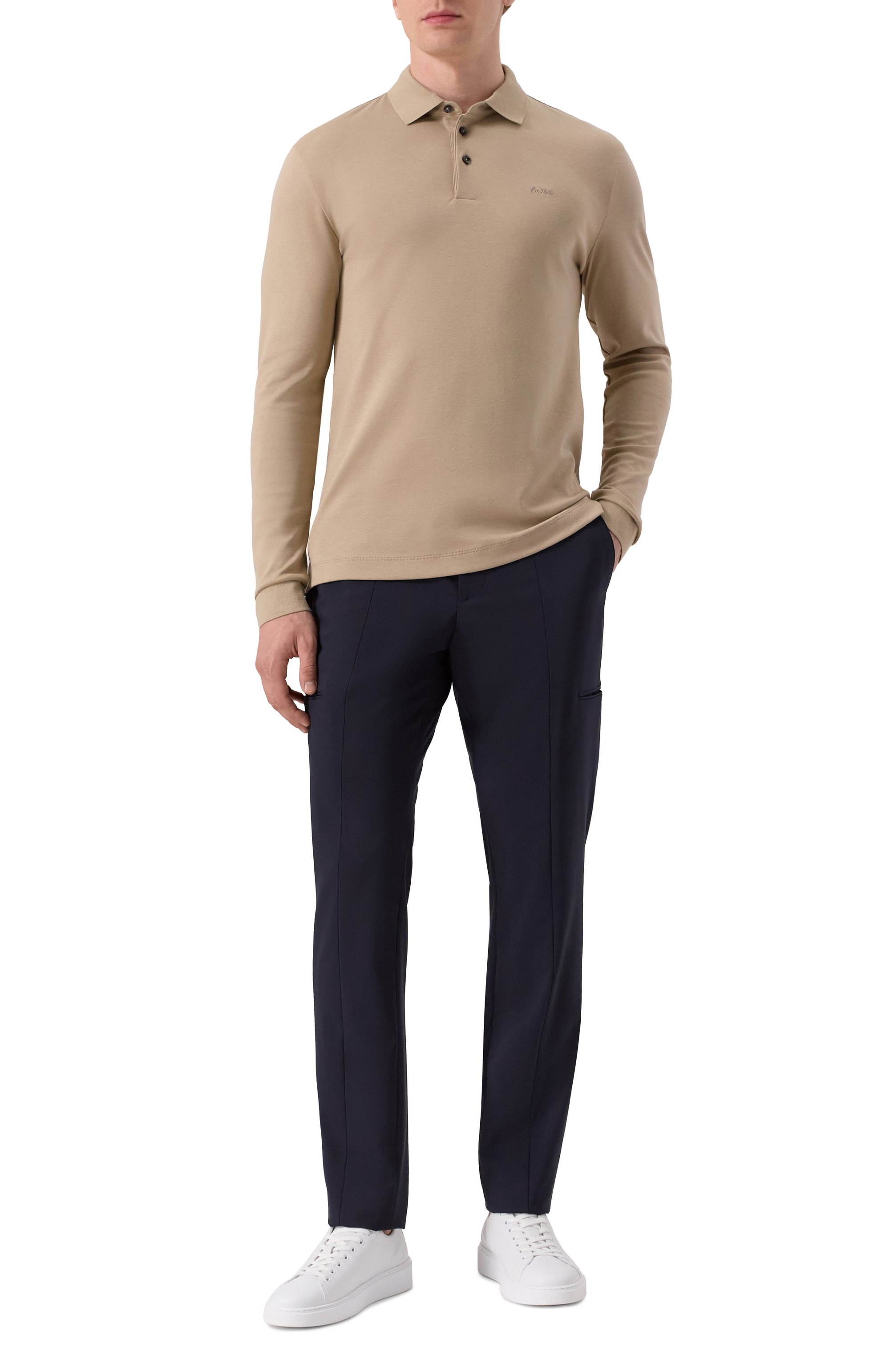 Хлопковое поло BOSS, арт. 50468392, фото 2