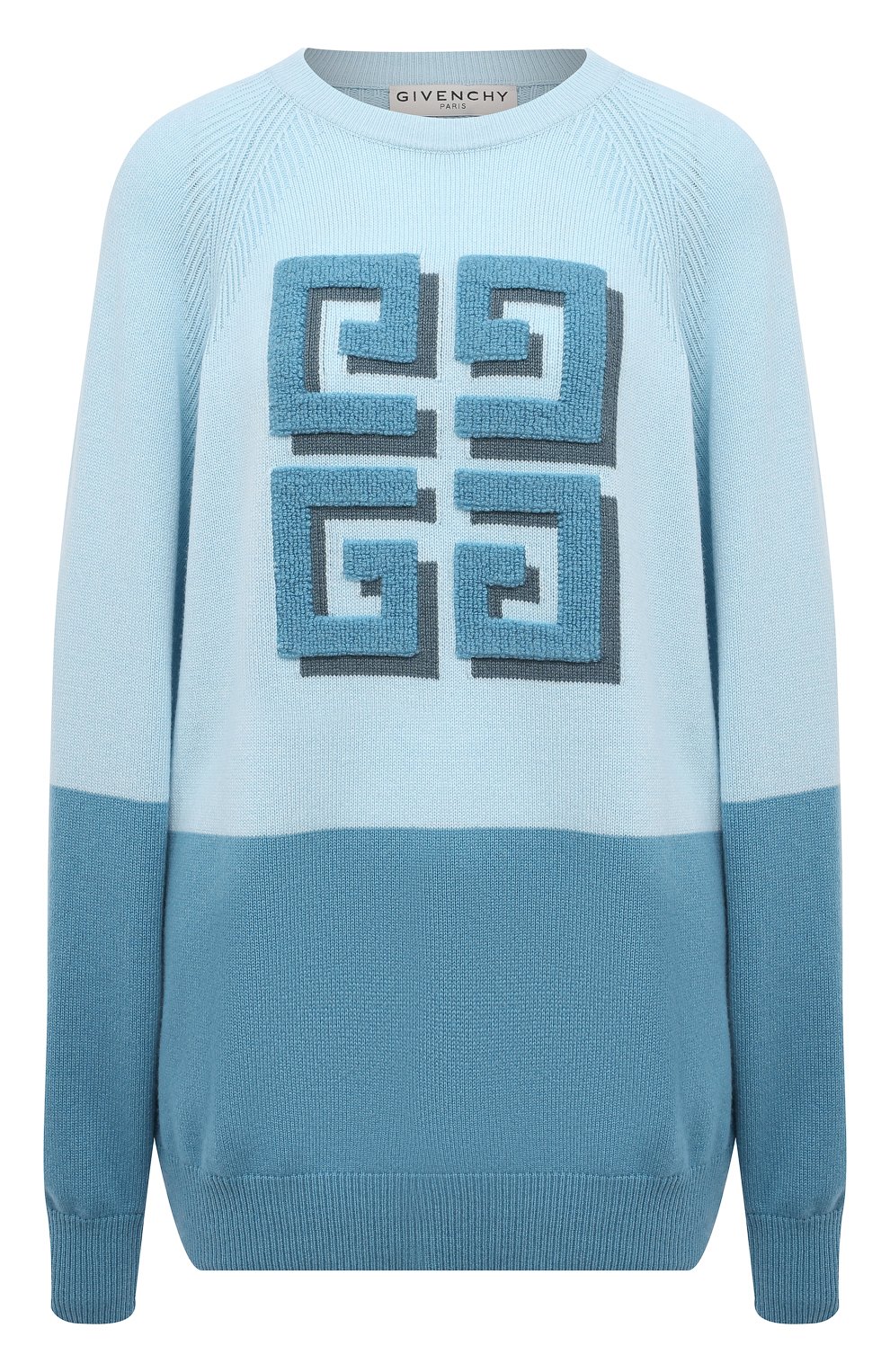 Кашемировый пуловер GIVENCHY голубого цвета по цене 135500 руб., арт. BW908N4Z8W, фото 1 Кашемировый пуловер GIVENCHY, арт. BW908N4Z8W, фото 1