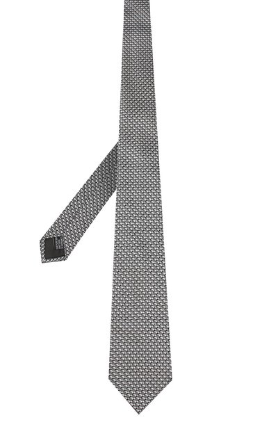 Шелковый галстук с узором LANVIN серого цвета по цене 11350 руб., арт. 2278/TIE, фото 2 Шелковый галстук с узором LANVIN, арт. 2278/TIE, фото 2