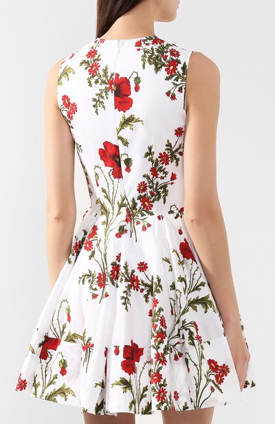 Хлопковое платье ALEXANDER MCQUEEN белого цвета по цене 215000 руб., арт. 570428/QMD05, фото 4 Хлопковое платье ALEXANDER MCQUEEN, арт. 570428/QMD05, фото 4