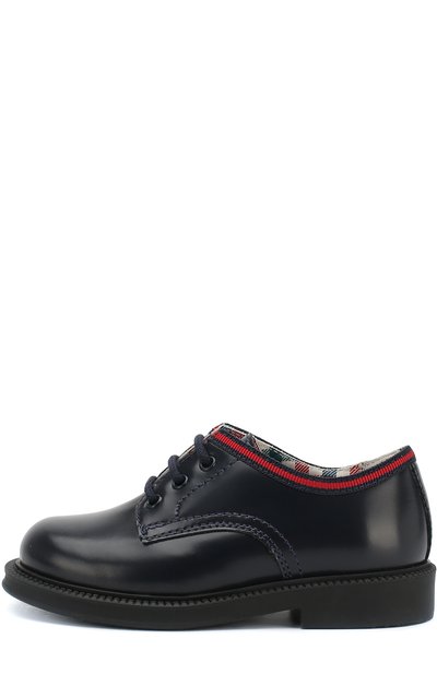 Кожаные дерби с контрастной отделкой GUCCI, арт. 477537/D7310, фото 2