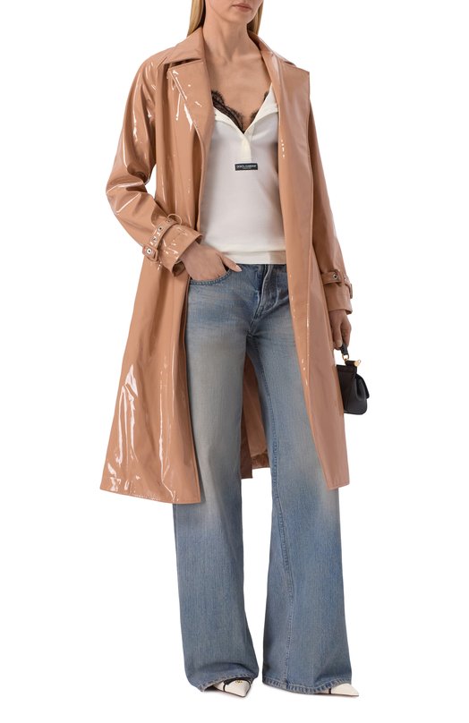 Хлопковый лонгслив-хенли Dolce & Gabbana F8W44T/FU7AV Кремовый  F8W44T/FU7AV Фото 2