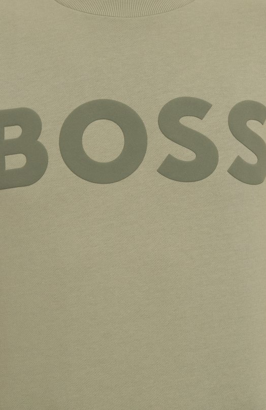 Хлопковый свитшот BOSS Orange 50487133 Зелёный  50487133 Фото 6