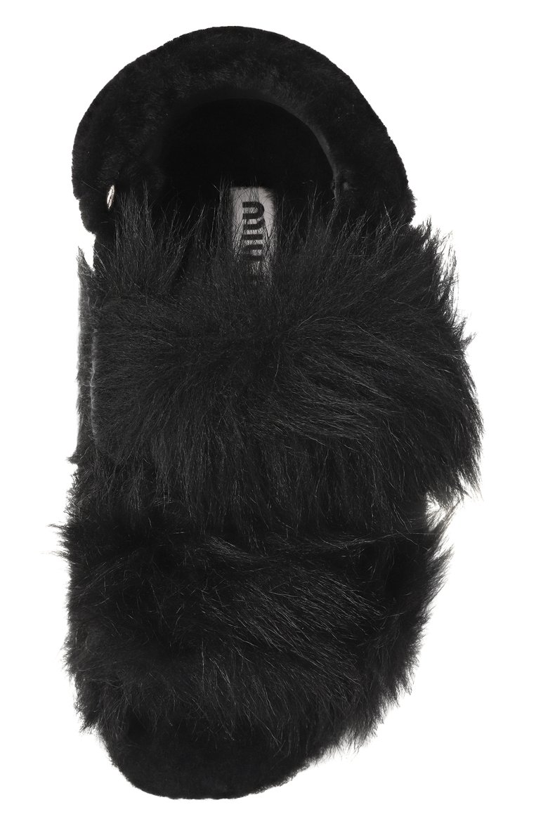 Сандалии из овчины MIU MIU, арт. 5X579D-173-F0002, фото 4