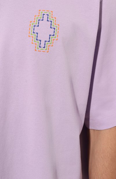 Хлопковая футболка MARCELO BURLON, арт. CMAA054S23JER0023620, фото 5
