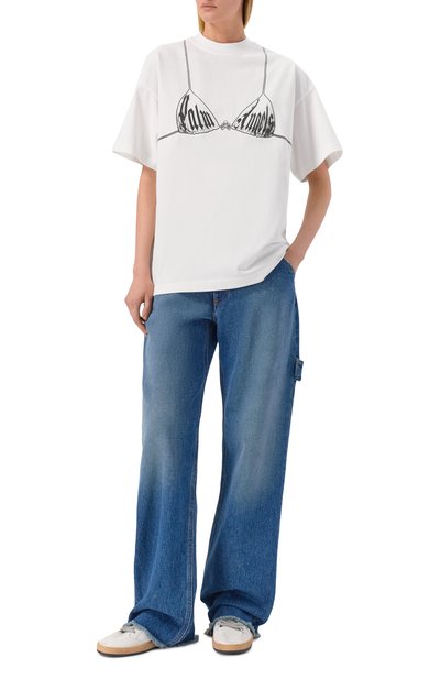 Хлопковая ф утболка PALM ANGELS, арт. PWAA07BS26JER003, фото 2