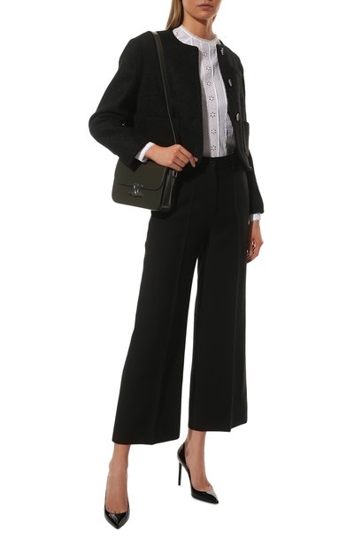 Хлопковая блузка CELINE белого цвета по цене 175000 руб., арт. 2B551707P, фото 2 Хлопковая блузка CELINE, арт. 2B551707P, фото 2