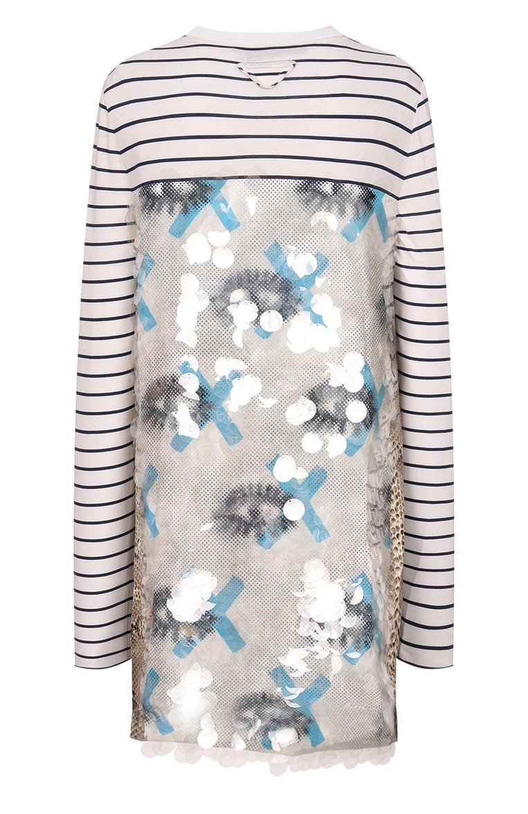 Платье из вискозы с отделкой пайетками PRADA, арт. P32Y2R-1K7Y-F0ED4-161, фото 2